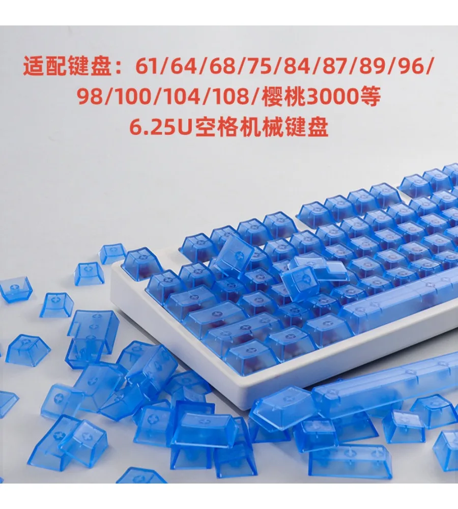 Transparent Blue Glacier Blue Transparent Keycap Original Adaptation Razer Full Transparent S99 Mechanical Keyboard Cap