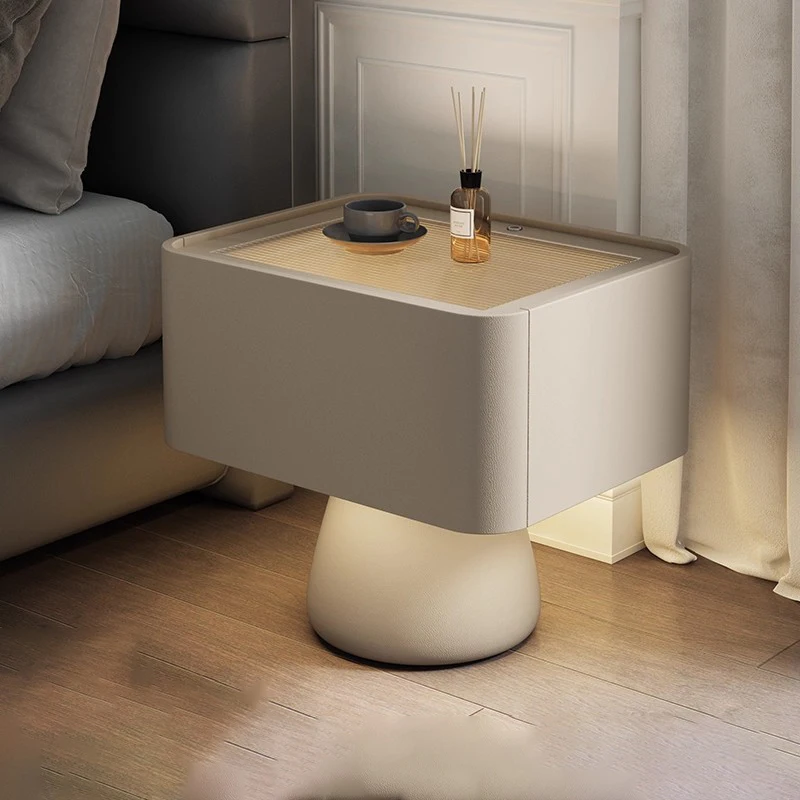 

Luxury Glamour Bedside Table Minimalist Space Saving Vintage Nights Table Aesthetic Elegant Mesita De Noche Bedroom Furniture