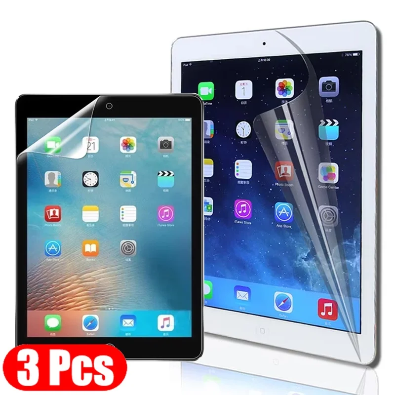 3pcs Clear TUP Soft PET Film For Apple iPad Pro 11 12.9 Inch Screen Protector For IPad 10th 9th 8th 7th gen Mini 6 Air 5 4 3 2 1