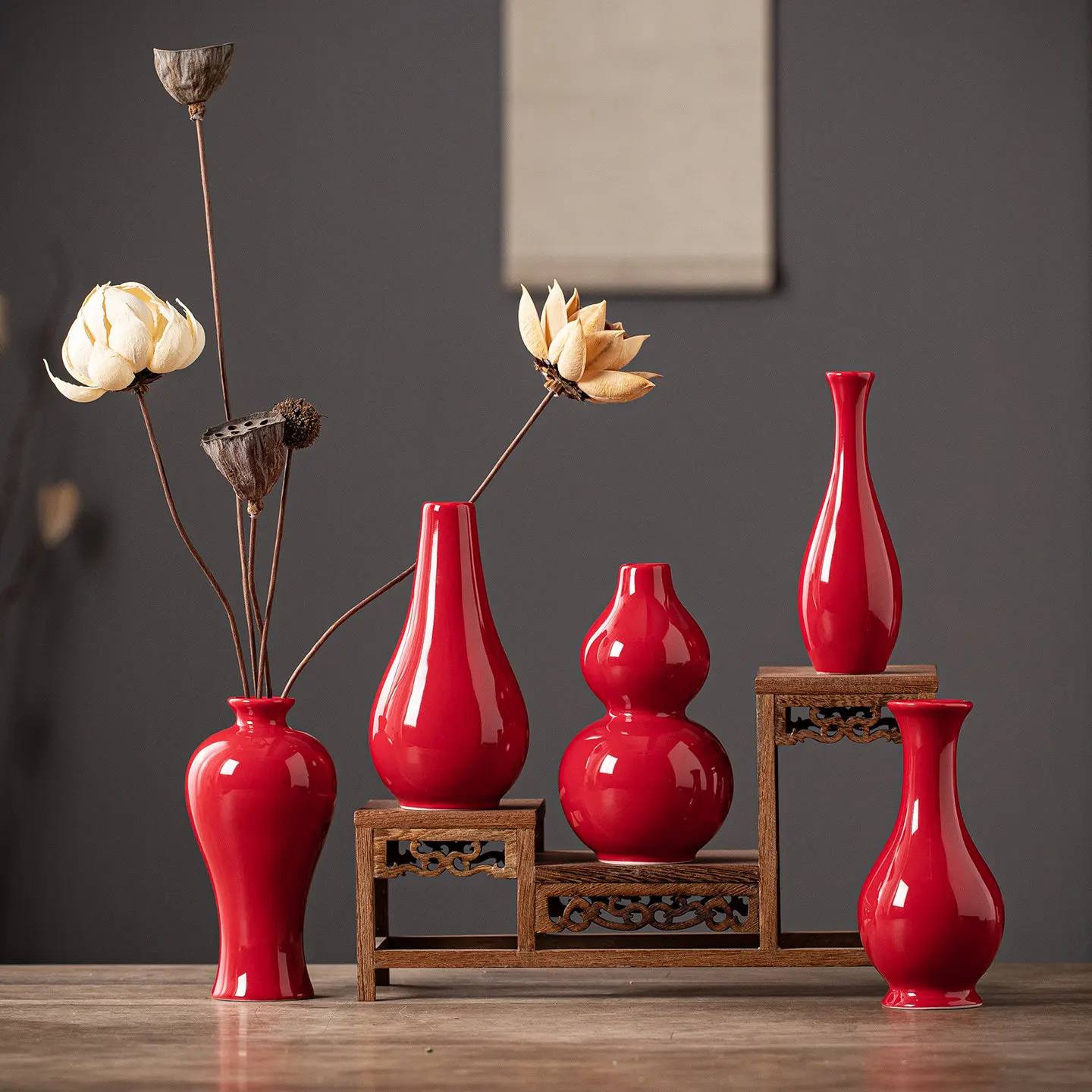 

Китайские керамические вазы: Бутылка-оберег из красного нефрита, бутылка-горлянка для привлечения богатства, для декора, цветочных композиций, гидропоники и подарков