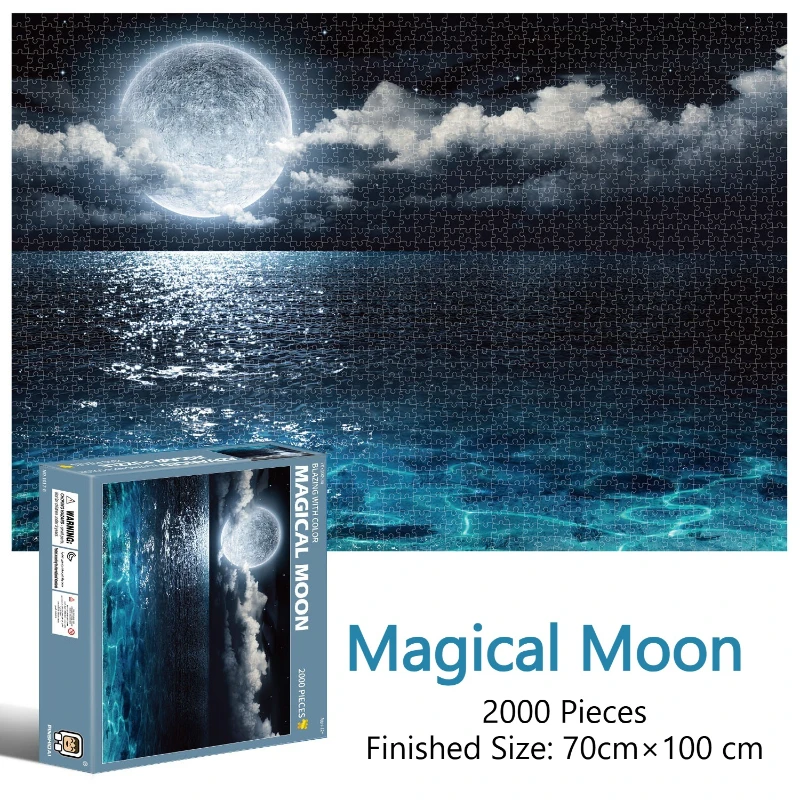 Magical Moon 2000 Piece Large Jigsaw Puzzle 70×100cm Christmas Birthday Holiday Present, Wall Art Decoration Home Office Decor