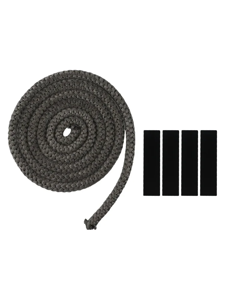 Adjustable Fit Black Fiberglass Rope Easy Installation Enhanced Safety High-temperature Resistant Fireplace Maintenance