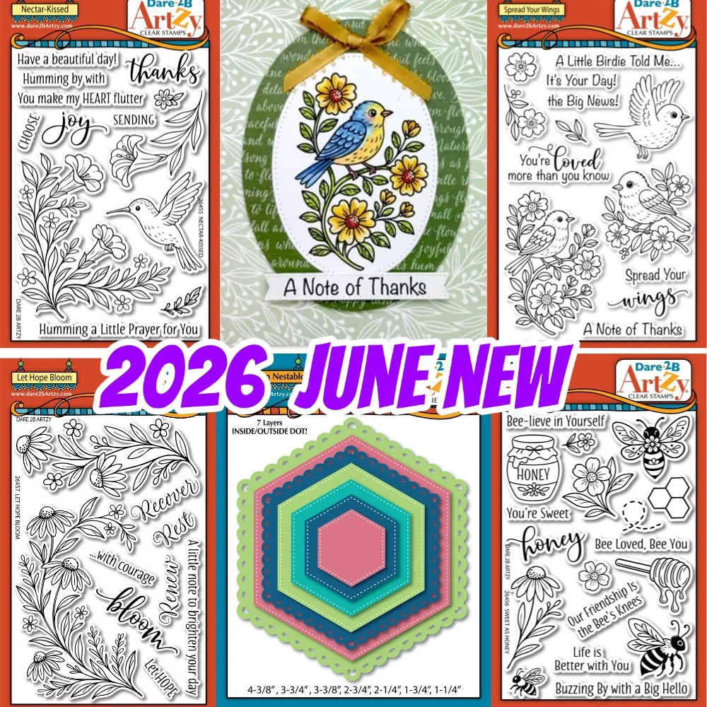 Clear Photopolymer Stamps - Renew & Flourish 2026 June New Crafts Maker Photo Album Template Handmade Decoration 2026