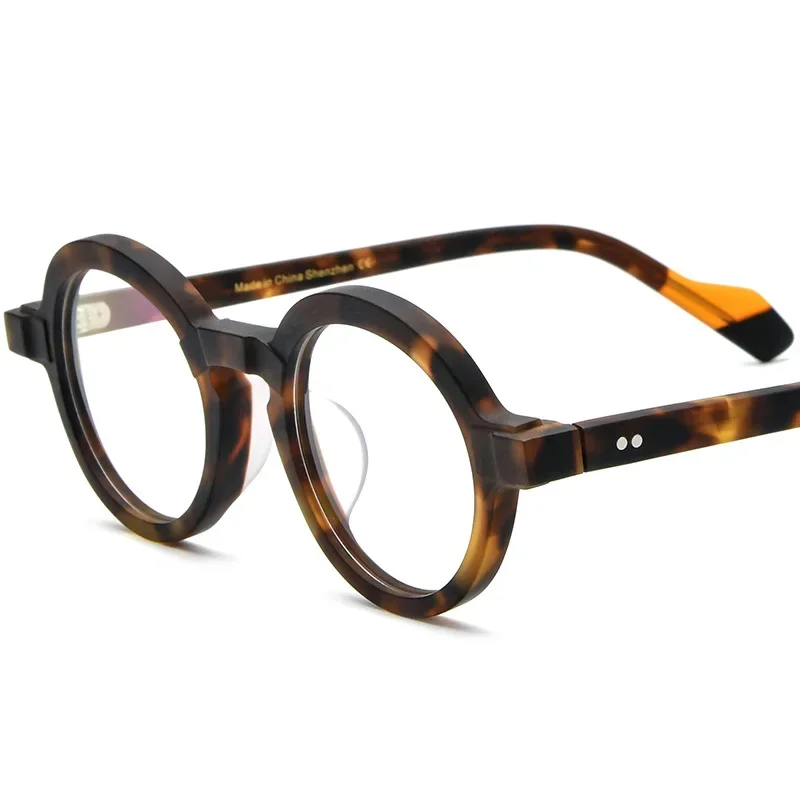 

Высококачественная ацетатная оправа для очков для мужчин и женщин, винтажные круглые очки ручной работы, оптическая близорукость, оправа для очков по рецепту Gafas