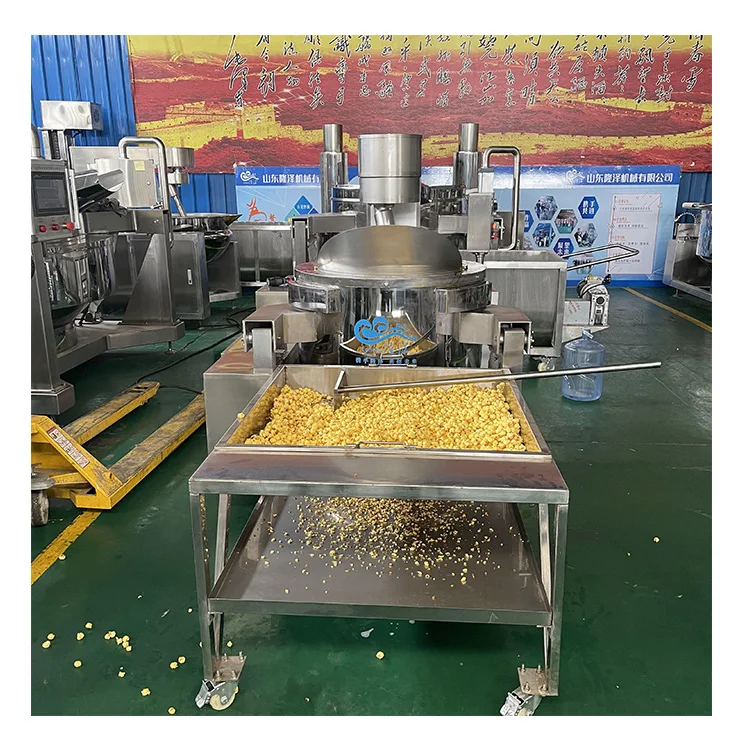 Hot Selling Large Industrial Popcorn Making Machine Automatic Chocolate Caramel Electric Heating Popcorn Machine