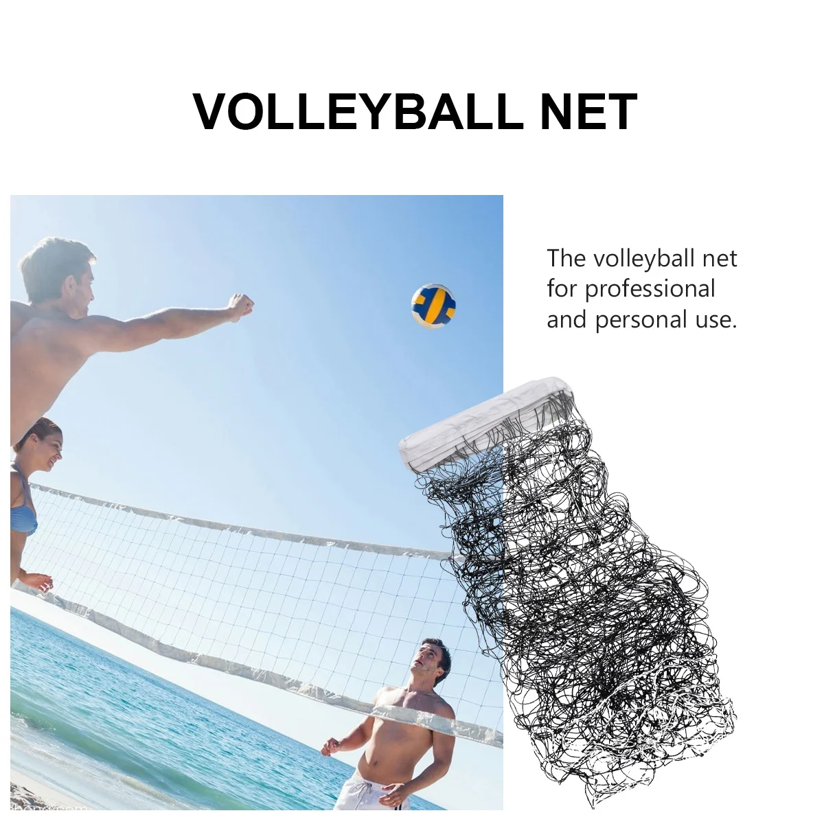 1 قطعة شبكة الكرة الطائرة درجة احترافية شديدة التحمل وخفيفة الوزن وقابلة للطي وسهلة الحمل للمنافسة العائلية الترفيهية #6