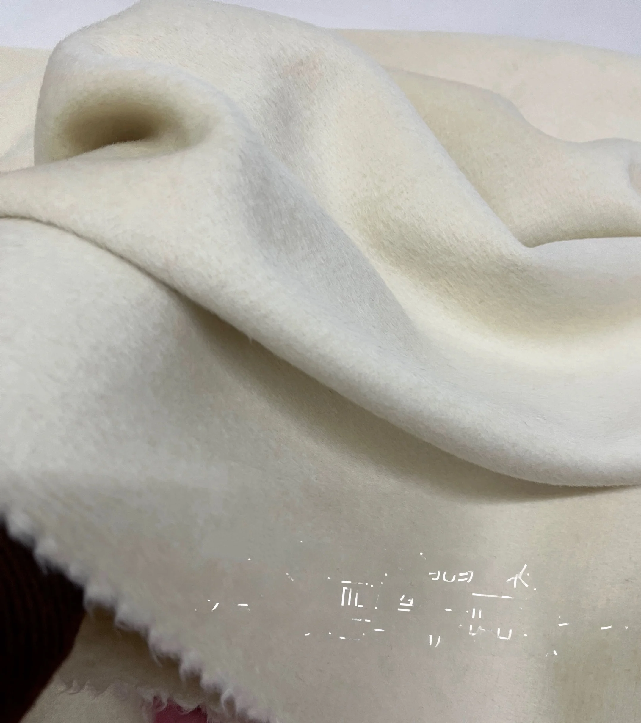 

Double-Sided Camel Wool Fabric in Carbon ey Peru Suley for Autumn Winter Coats Handmade DIY Smooth Texture Pure Color
