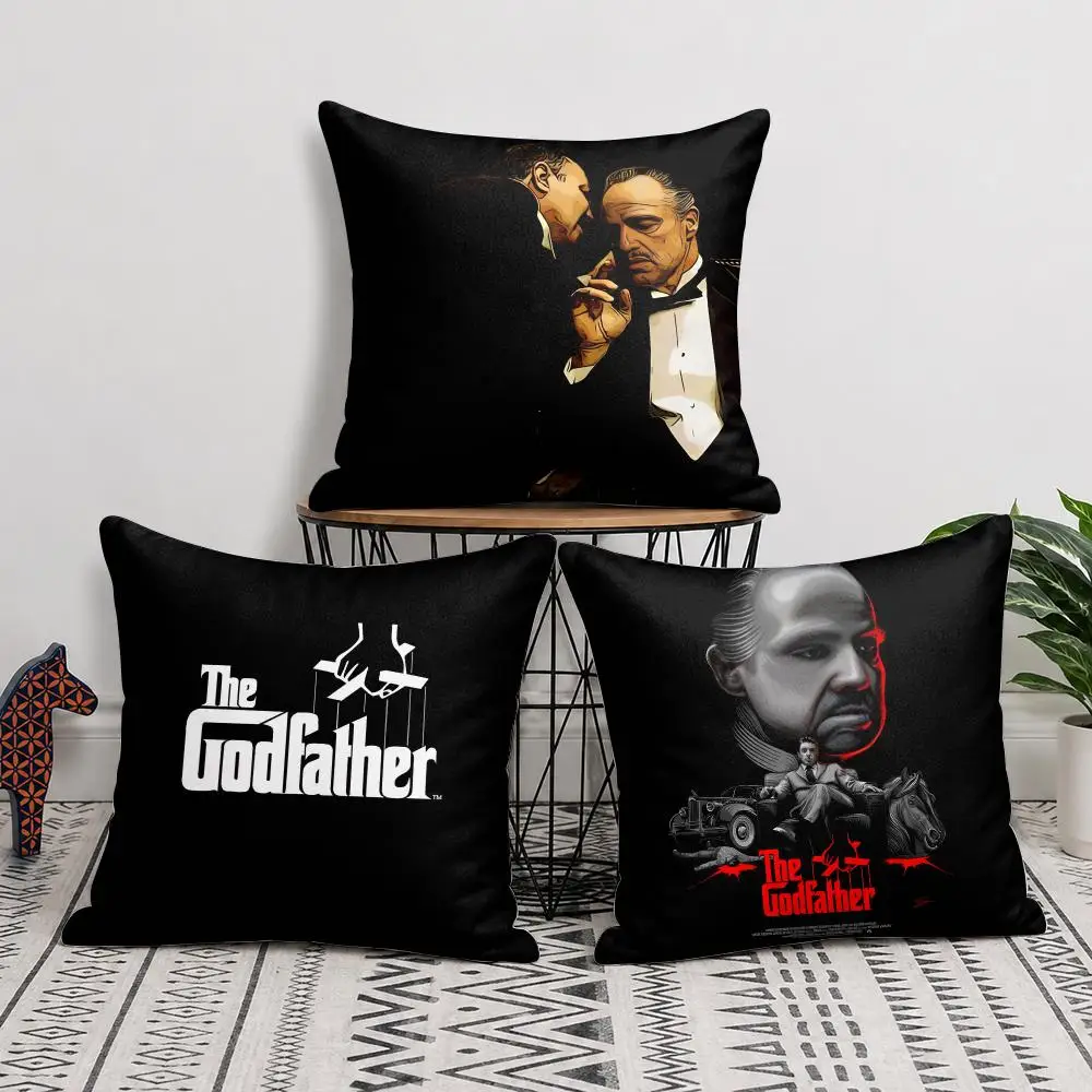The G-Godfather Movie Cushion Cover Silky Short Plush Invisible Zipper Dustproof Sofa Pillow Case For Home Decor
