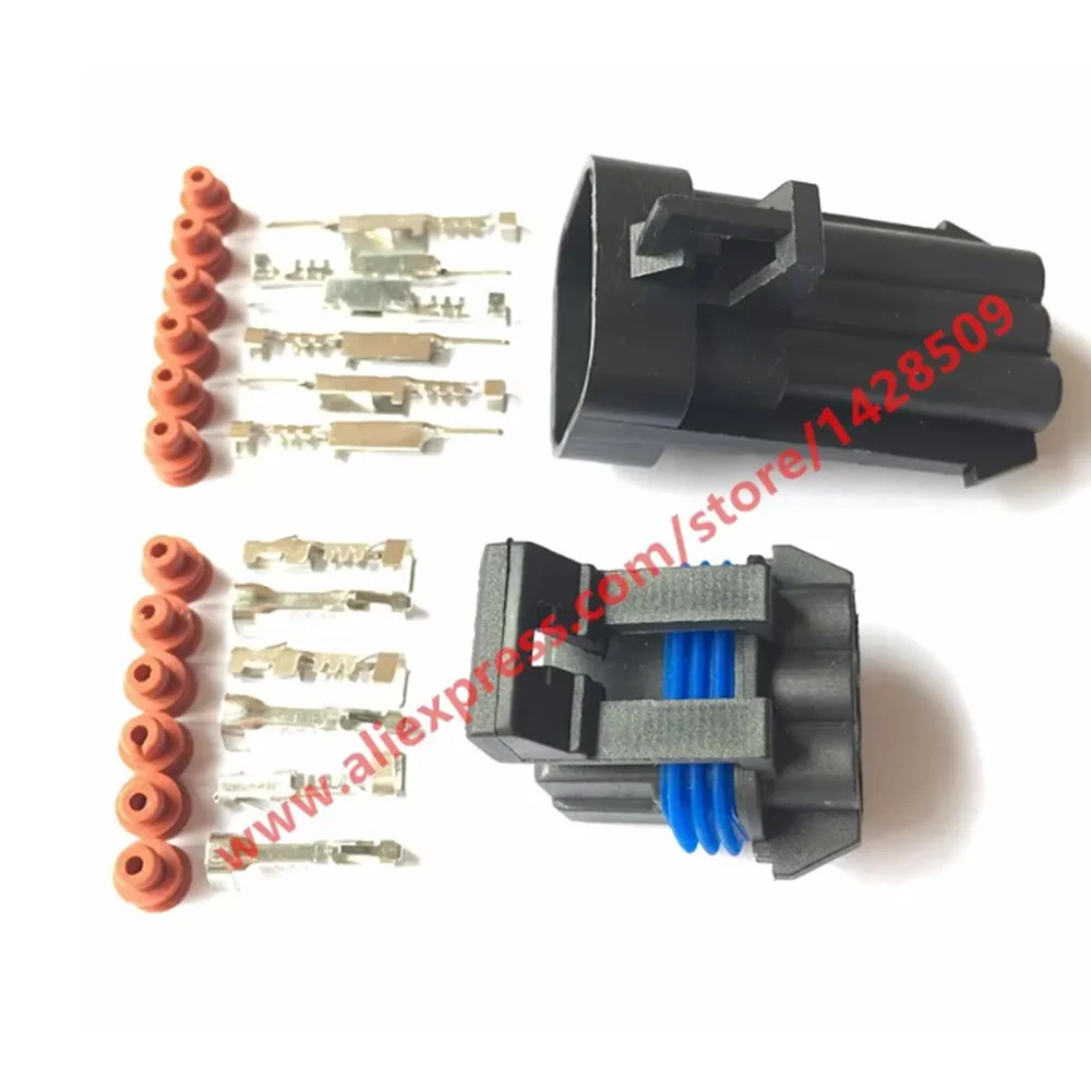 1 Set Metri-Pack 150 Female Male GT 6 Pin Waterproof Automotive Connector 12052848 12124107 Auto Socket