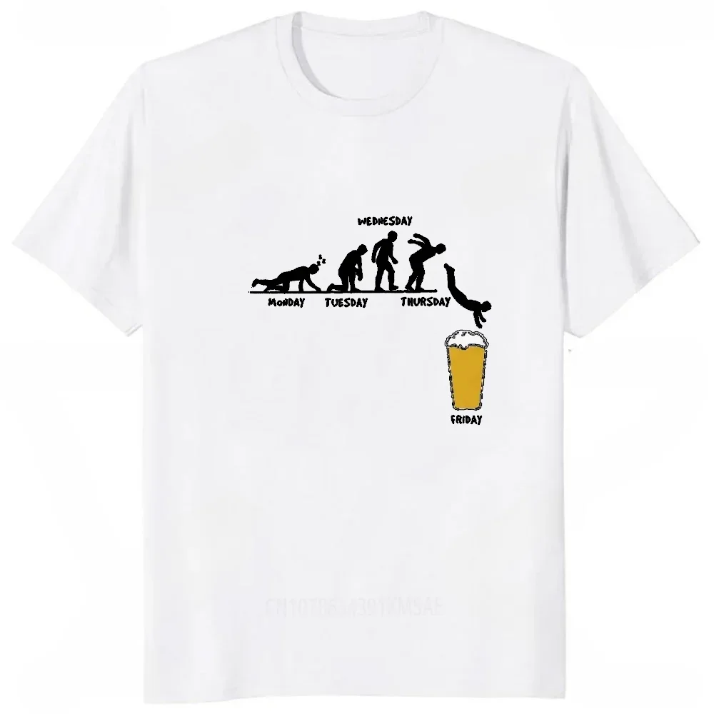 Week Craft Beer Alcohol T-shrit Funny Drunk Wine Graphic Printed Harajuku Hip Hop Casual Fashion Man TShirt Loose Streetwear Tee