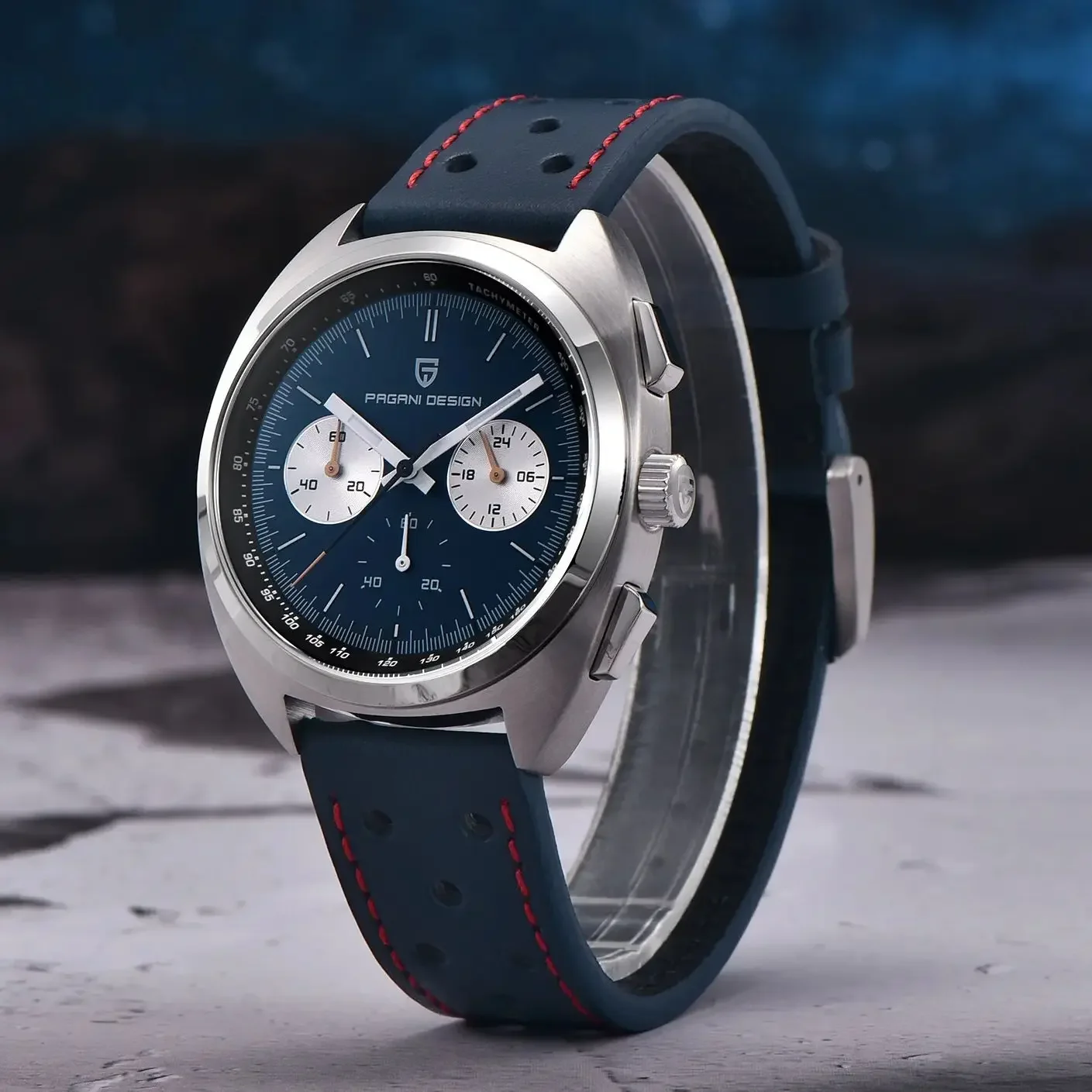 PAGANI DESIGN Panda Dial Luxury Quartz Watch For Men Japan VK64 Sport Chronograph Waterproof AR Sapphire glass Wrist watch 2024