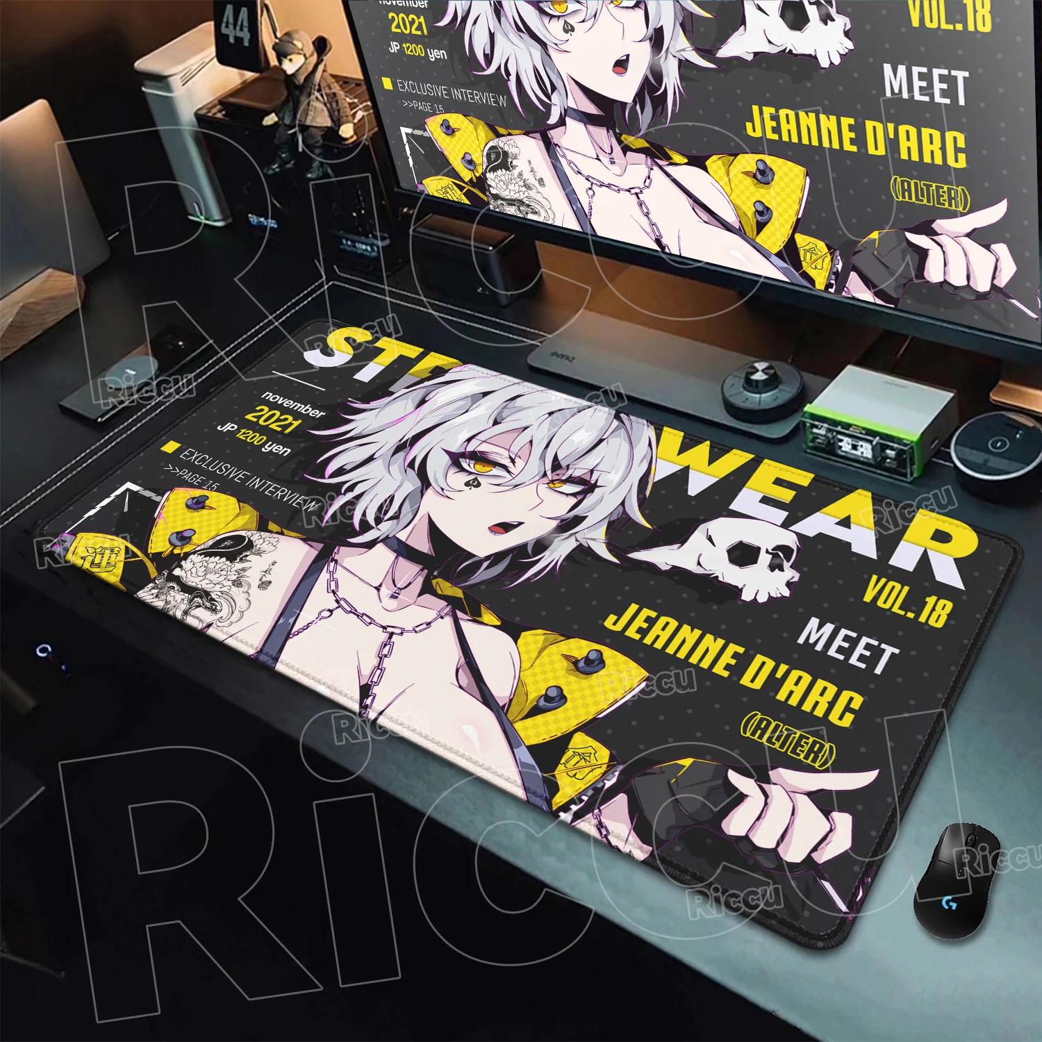 Anime poster Girl Non-Slip Mouse Pad Large Mousepad HD Print Keyboard Pad Laptop Computer Desk Pad Locking Edge Mouse Mat Carpet