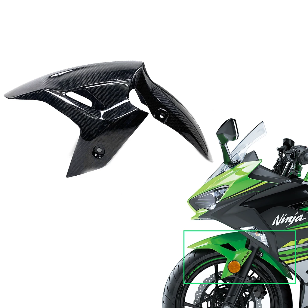 

3K 3*3 Carbon Fiber Front Fender Motorcycle Accessories Fairing Fairings For KAWASAKI Ninja 400 2018 2019 2020+