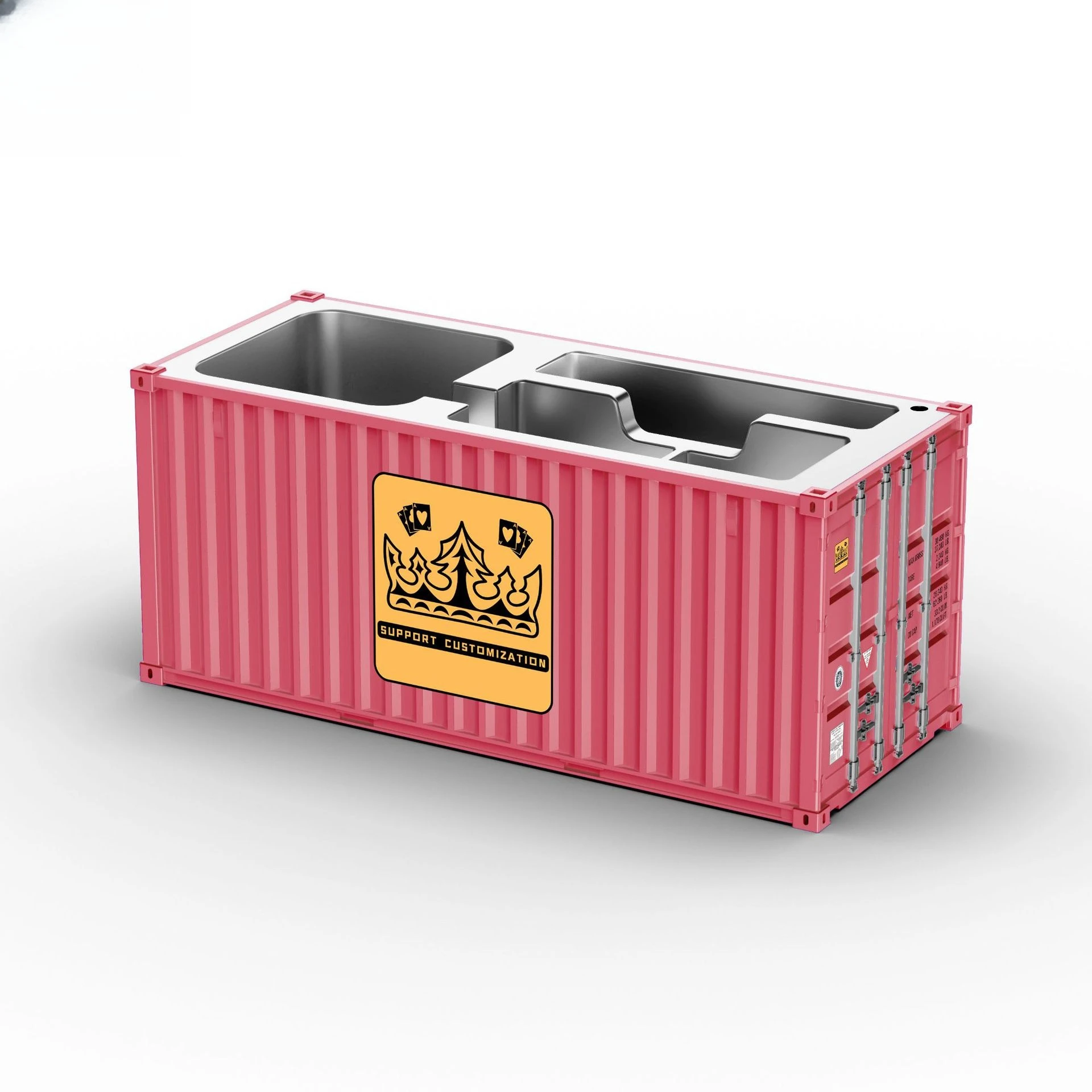 Customizable LOGO Simulated Ocean Freight Container Model Pen Holder Storage Box New Plastic Storage Box Desktop Storage Rack