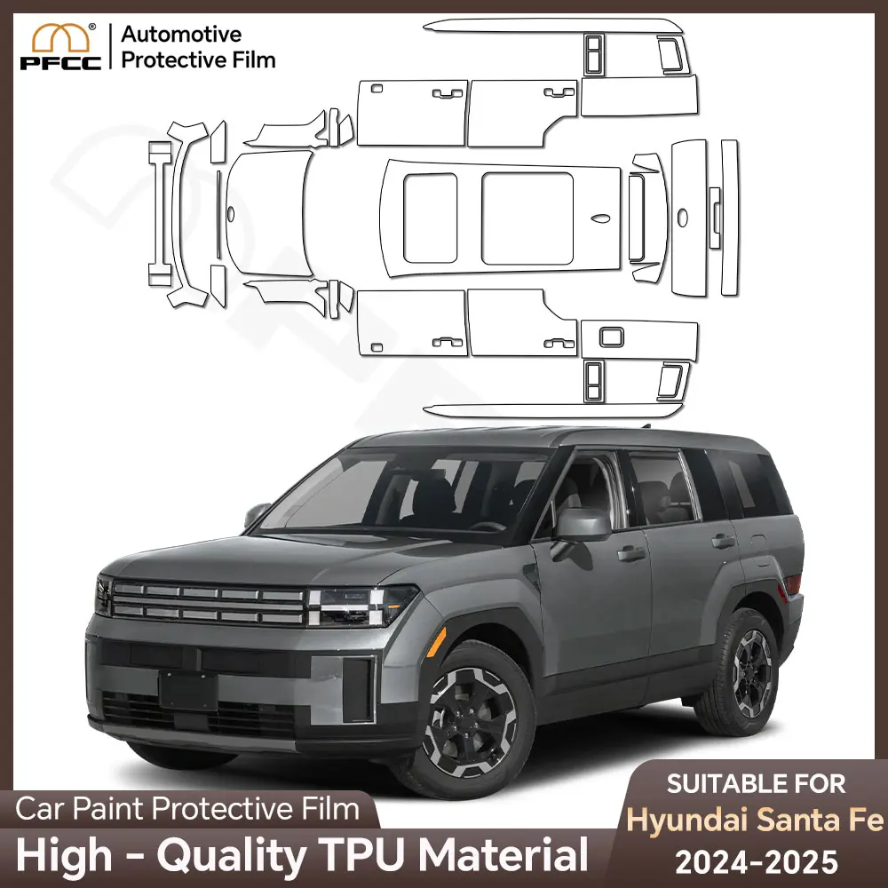 

Pre-cut For Hyundai Santa Fe 2024-2025 Protective film for car paint anti-scratch body sticker Bra Repair Kit Transparent 8.5