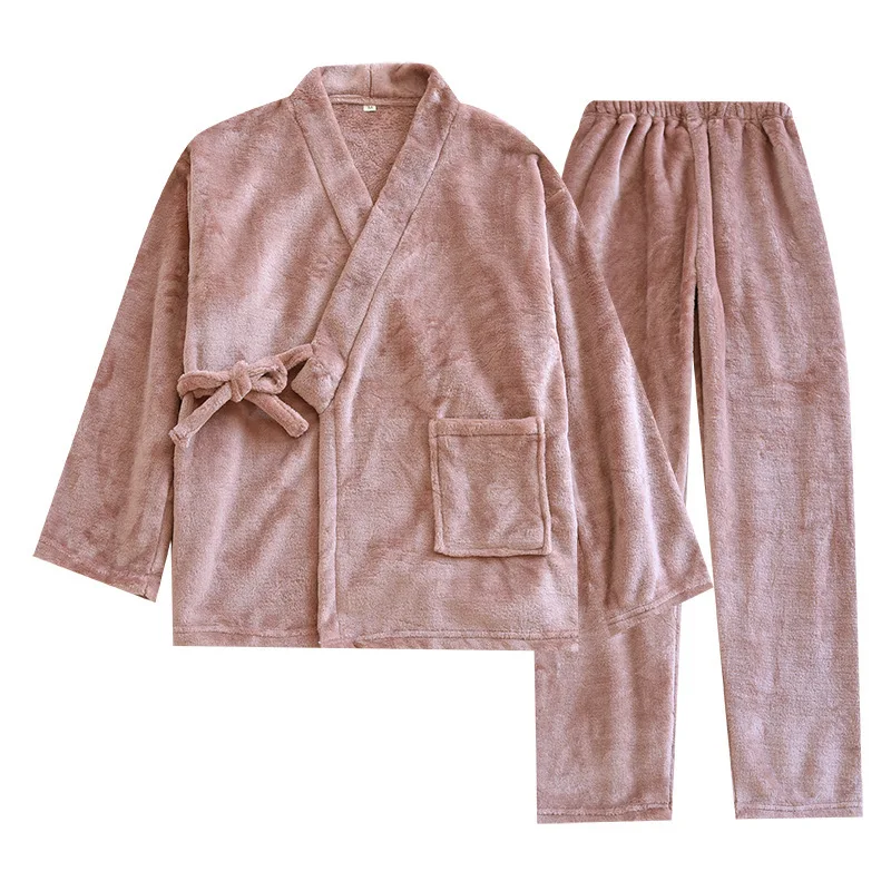 Women Winter Flannel Couple pajamas Set Sleepwear Homewear Thick Warm Velvet Female Suit Casual Sweatshirt Ladies Pyjama