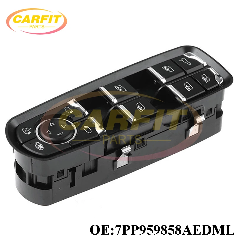 High Quality New OEM 7PP959858AEDML Drivers Side Electric Master Window Switch For Porsche Panamera Cayenne Macan Auto Parts