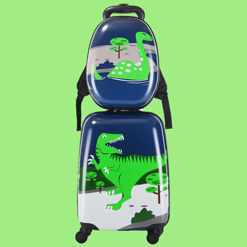 Kinder Trolley Koffer mit Rucksack 18 Zoll + 13 Zoll Universalrad Reisegepäcktasche Jungen Mädchen Cartoon süßes Gepäck