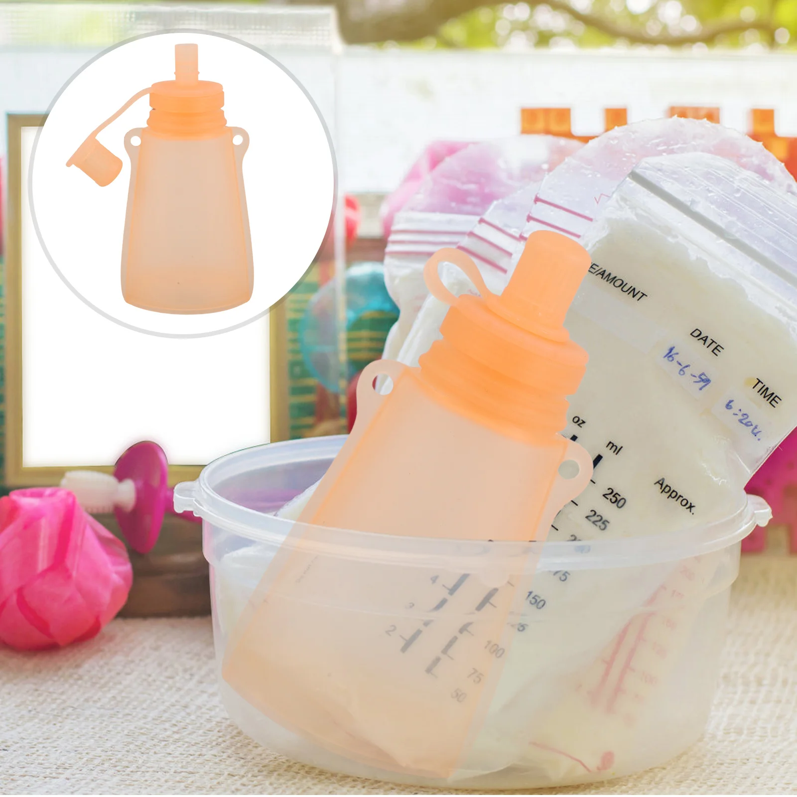 Milk Storage Bag Pitcher for Breastmilk Pump Baby Bottle Cooler Daycare Silica Gel Freezer Organizer Bags Travel