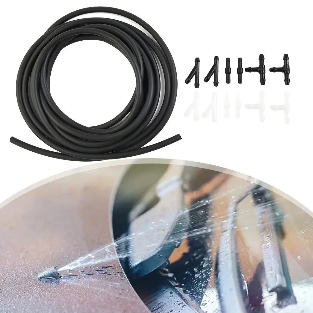 4m Car Windshield Washer Hose Repair Kits With Connector Kit T/Y/I-Piece Tube Auto Windshield Jet Nozzle Water Hose Fluid Tube