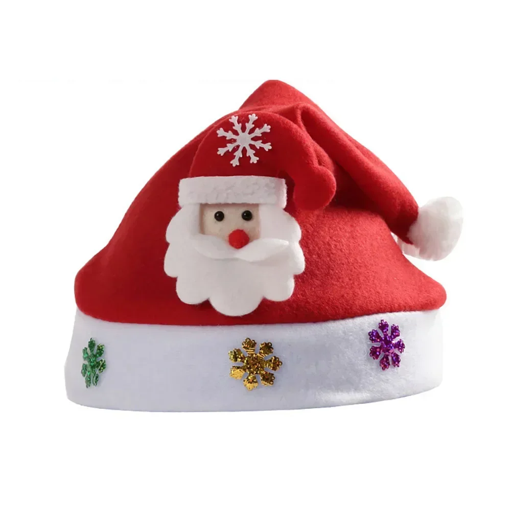 Christmas LED Hat New Year Cute Kids Adults Cap Navidad Children Girl Hat New Year Costume Santa Claus Xmas Winter Gift Decor