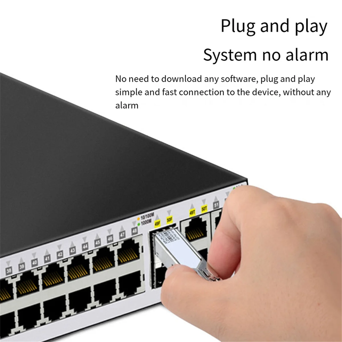 1Pair Gigabit Fiber SFP Module 1.25G Single Mode 40km LC 1310nm/1550nm Compatible with Multiple Types of Switches