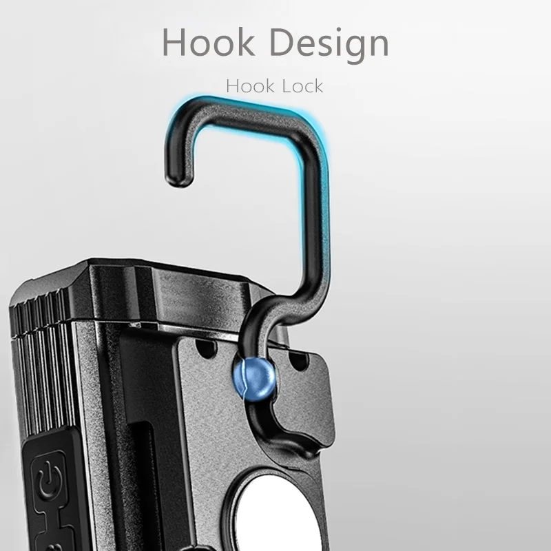 Smiling Shark G911B Rechargeable Work Light COB Floodlight Portable Multi-function Worklight with Hook Clip for Night Repairing