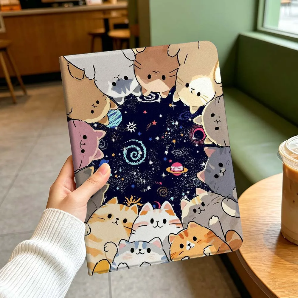 Cartoon Astronaut Art Gift For iPad Pro mini Air A16 A14 3 4 5 6th 7 7th 11th Gen 10.2 9.7 11 10.5 10.9 12.9 13 Inch Tablet Case