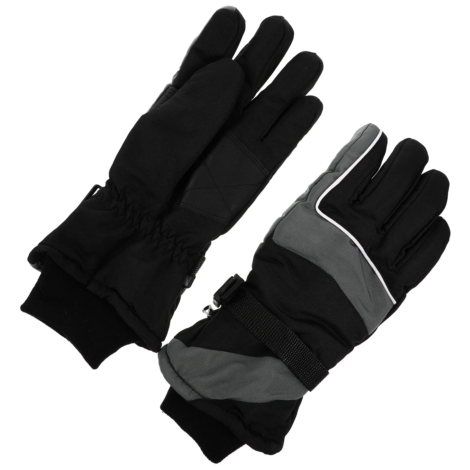 1 زوج مكافحة البرد قفازات مقاومة للماء الشتاء يندبروف قفازات ركوب الدراجات مع مشبك المعصم قابل للتعديل للتزلج ركوب الدراجات النارية #6