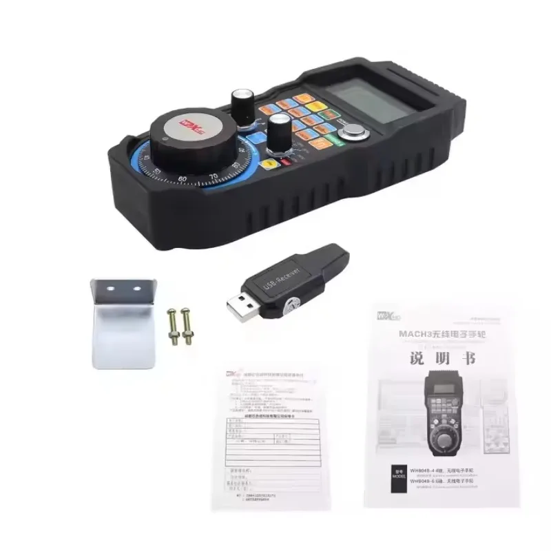 

Factory Sale 4Axis WHB04B-4 MACH3 MPG Pendant Wireless Handwheel CNC Handwheel USB Receiver for CNC Mill CNC Router Machine