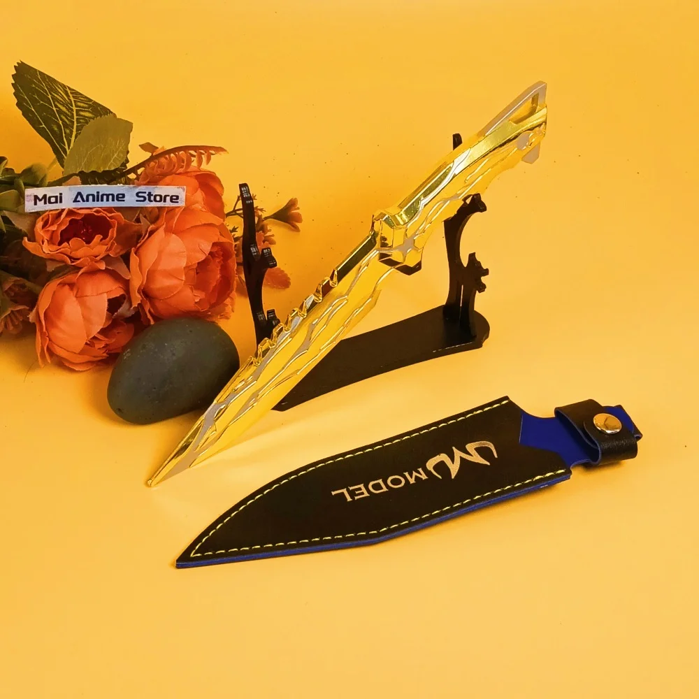 8.6/11.6 polegada valorant katana espada de metal real katana samurai sabre ouro ninja faca lâmina anime cosplay prop brinquedo afiado presente