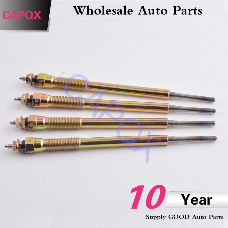 CAPQX 4pcs/lot Heater Glow Plugs Set For Hilux Vigo 1KD 2KD Hiace Innova Fortuner Dyna For Toyota Land Cruiser Prado 2002-2008