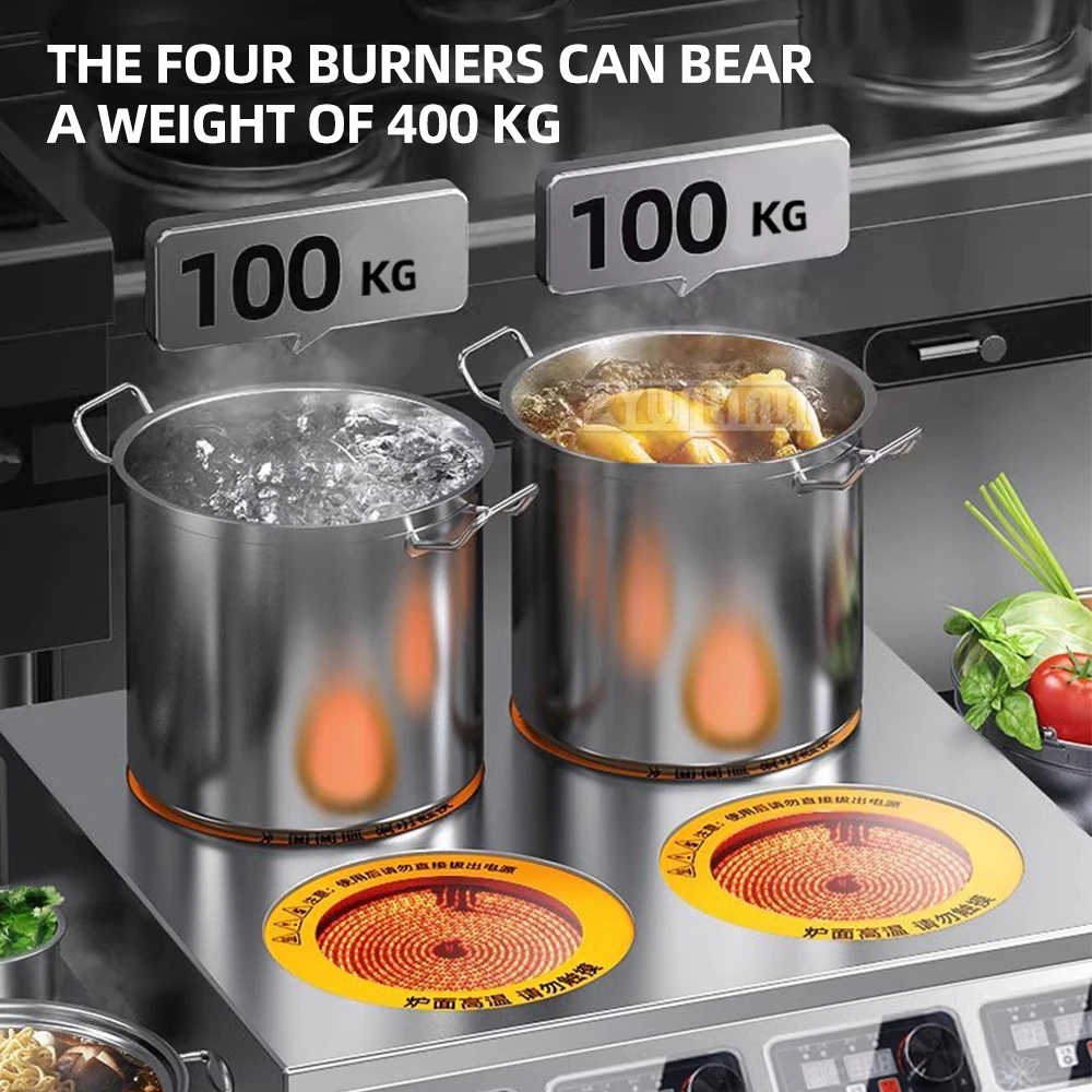 

Электрическая керамическая плита с 4 конфорками, коммерческая квадратная плита, ресторан Kuchenki Utensilios De Cocina, варочная панель