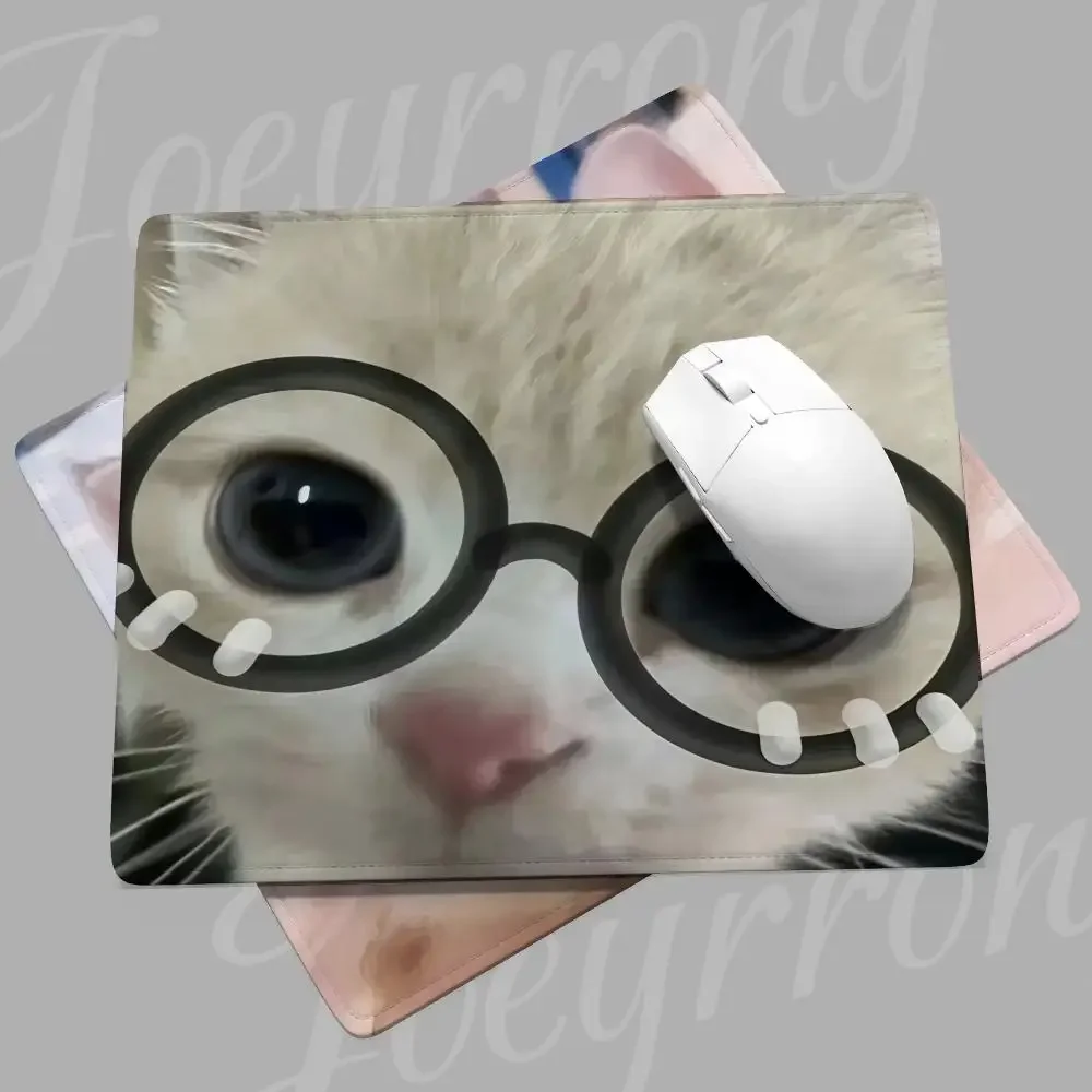Funny meme cats  Mouse Pad Small Desk Pad Desktop Computer Keyboard Wireless Mouse Boy Gift for Play games Coasters