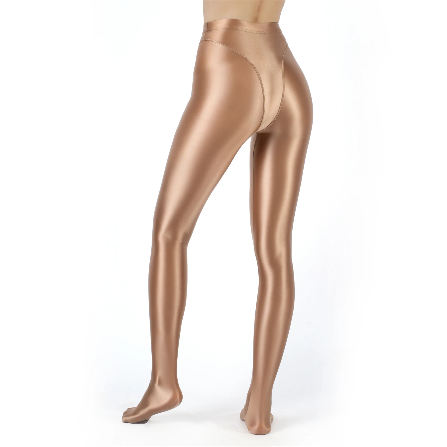 Glossy Seam Satin Pantyhose Leggings Sexy Silk Japanese High Waist Plus Size Fitness Sports Tights