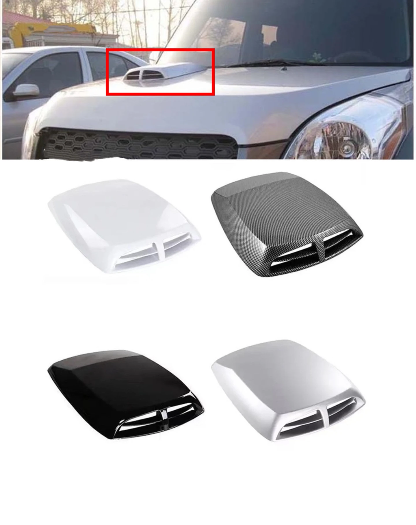 

Universal Car Styling Car Hood Scoop Air Flow Intake Vent Cover Auto Air Flow Vent Cover Accessories Air Outlet Cover Decoration