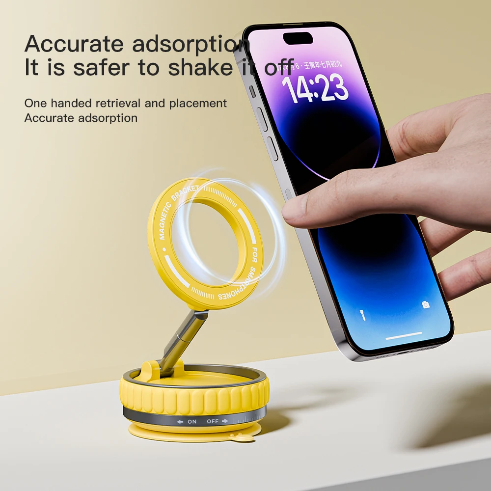 

Strong Magnetic Car Phone Holder MagSafe Ultra Vacuum Suction Cup Phone Mount 360° Rotation Cell Phone Holder Car Bracket