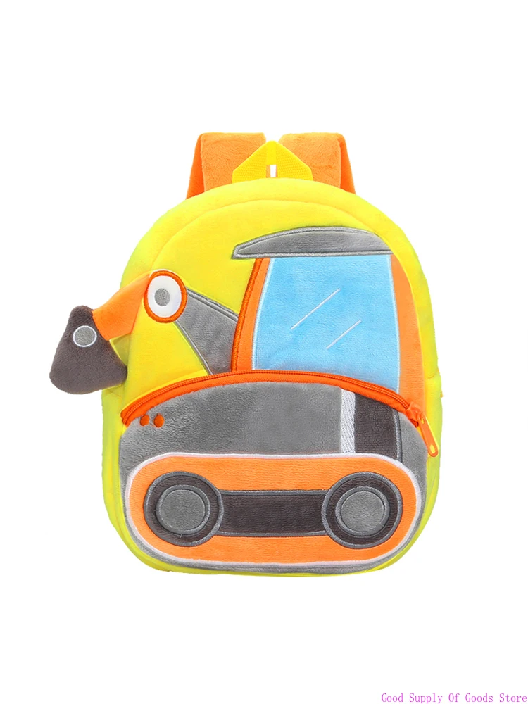 Детская сумка, рюкзак для мальчиков, милый экскаватор, детский плюшевый рюкзак, школьная сумка для детского сада