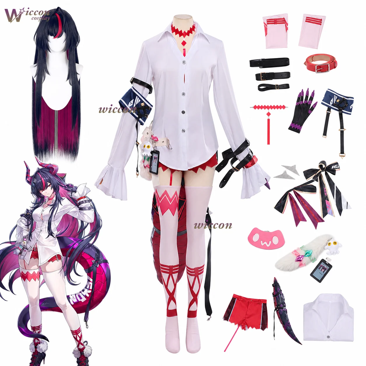 Costume de Cosplay Neverness To Everness NTE Shinku, chemise blanche, style Anime, Ability User Zero Girl Nanalie, tenue de Cosplay d'halloween