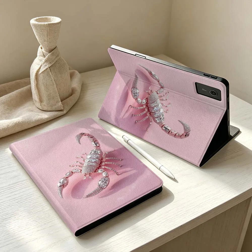 Luxury Scorpion Pattern For Lenovo Xiaoxin Lenovo Tab Pad Pro Plus P12 P11 M10 Soft Pen Tray Tablet Case