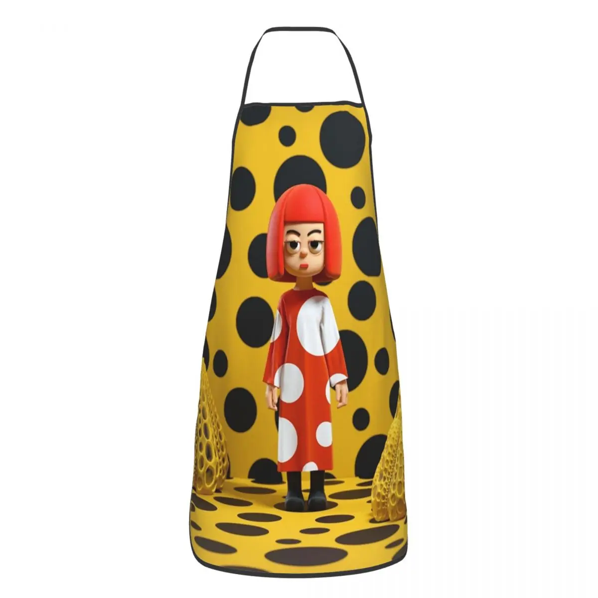 Pumpkin Yayoi Kusama Apron for Women Men Adult Unisex Kitchen Chef Bib Tablier Cuisine Cooking Baking Painting