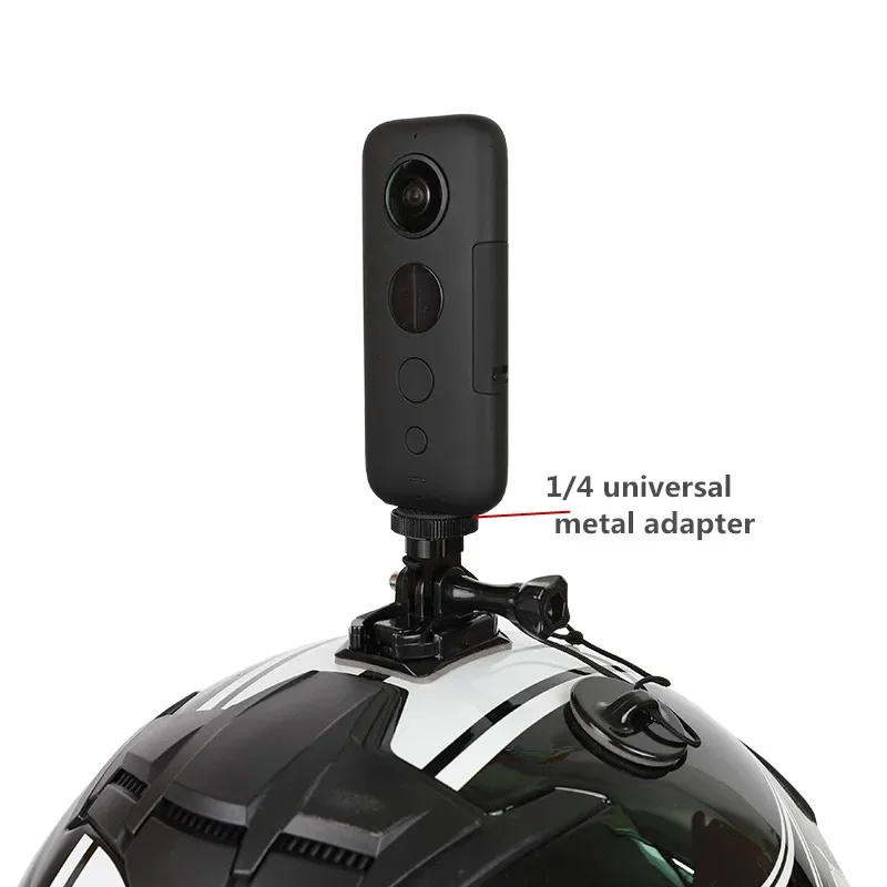 Suporte para capacete de motocicleta, braço de extensão ajustável, conjunto de montagem para insta360 one x5/x4/x3 gopro dji osmo câmera de ação