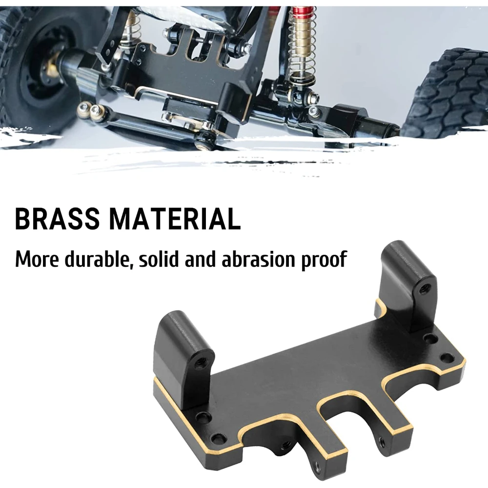 Esilun Brass Servo Mount Adjustable Steering Servo Mount Bracket for Axial SCX24 DB/C10/JLU Gladiator/Bronco Upgrades Part-13.2g