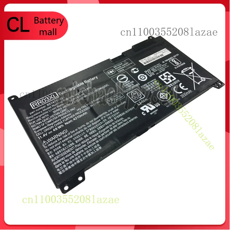 

Новый оригинальный аккумулятор емкостью 48 Втч для HP ProBook 430 440 450 455 470 G4 RR03XL 851610-850