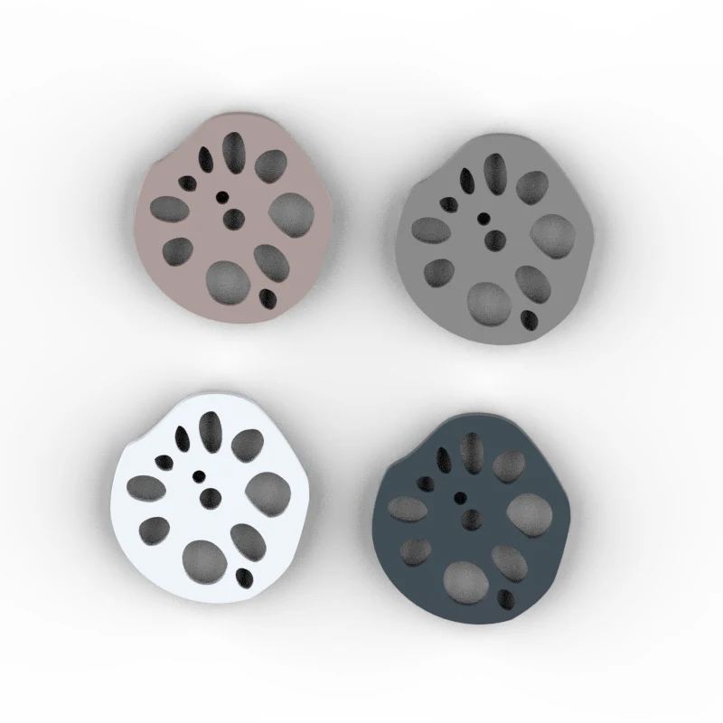 Silicone mold creative cement lotus root coaster slice tray mold handicraft ornament mold