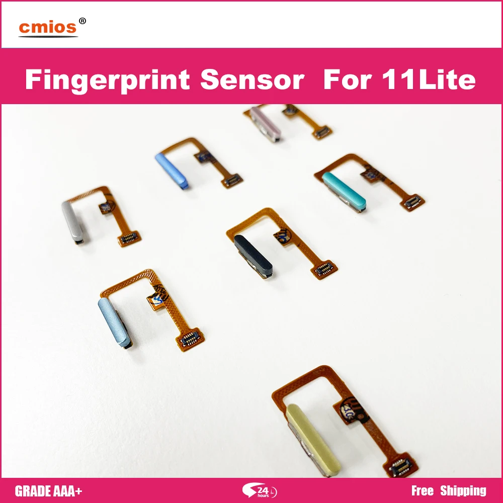 For Xiaomi Mi 11 Lite Fingerprint Sensor Home Return Key Menu Button Flex Ribbon Cable 100% Original