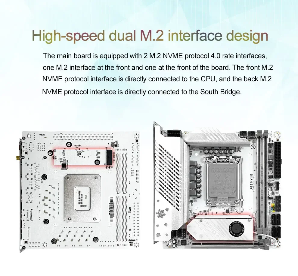 JGINYUE B760i 마더보드 LGA 1700 지원 Intel Core 12th 13th DDR5