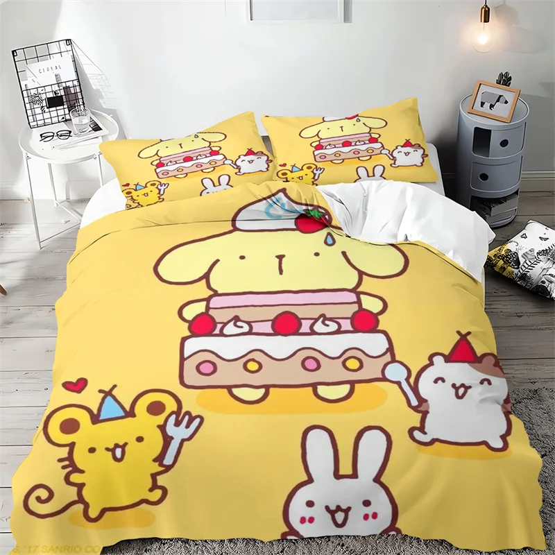 Pompompurin Duvet Cover Bedding Set Multi-piece Single Double Bed Multi-size Multi-color 3d Printing Sewing Needlework