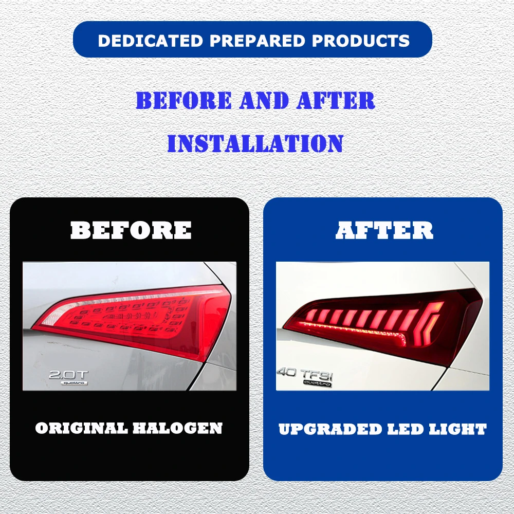 Styling Tail Lights for LEXUS AUDI Q5 2008-2018 upgrade led Car Taillights Assembly Signal Auto Accessories Modified Lamp