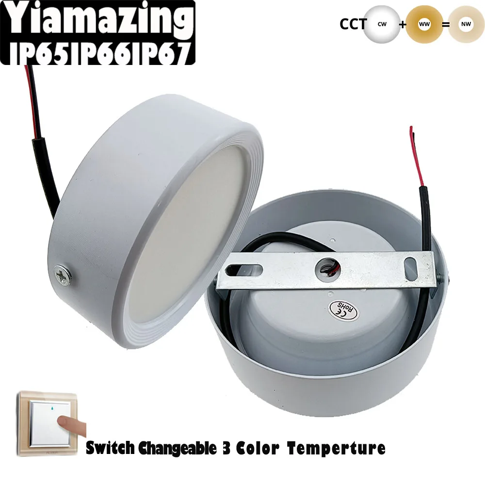 Changeable IP66 Outdoor Waterproof IP65 IP67 Surface Mounted LED Downlight 220V 7W 9W 15W 18W Porch Spot Light Ceiling Wall Lamp